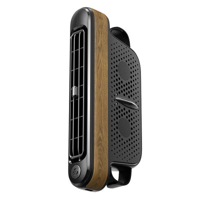 Black and Wood grain pattern Car Seat Back Headrest Fan USB Powered Dual Turbine Bladeless Cooling Fan with 3 V888-ELOSUNG36625