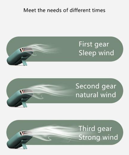 White Portable Bladeless Neck Fan with Waist Clip & Digital Display USB Rechargeable Mini Fan V888-ELOSUNG36627