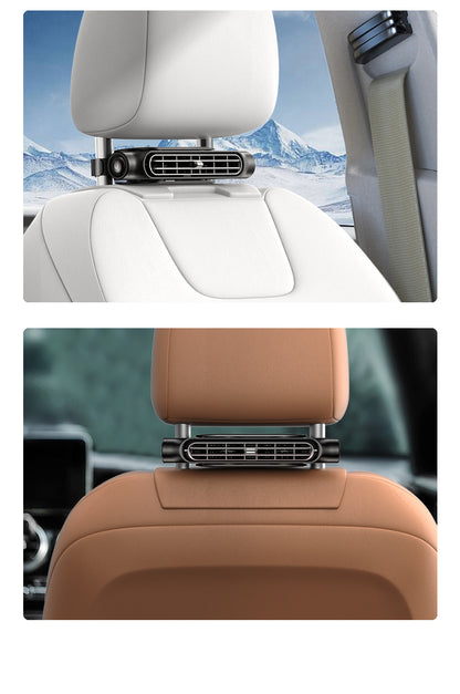 White Car Seat Back Headrest Fan USB Powered Turbine Cooling Fan with 3 Adjustable Speeds V888-ELOSUNG36632