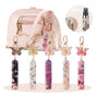 Random Color 3 Pcs Portable 5ml Perfume Atomiser Keychain - Refillable Floral Spray Bottle with Butterfly V888-ELOSUNG36654