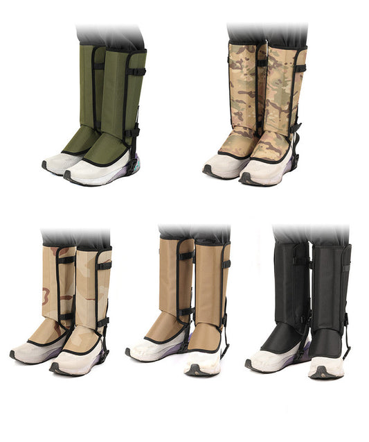 Black Outdoor Waterproof Leg Gaiters - Anti-Snake Bite & Scratch Protection Boot Covers - Breathable Nylon V888-ELOSUNG36660