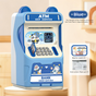 Blue Kids Electronic ATM Piggy Bank - Password Safe Box with Auto Scroll & Music - Educational Saving Toy V888-ELOSUNG36672