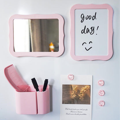 10-Piece Pink Magnetic Locker Organiser Set - Mirror, Whiteboard, Storage Box & Accessories - Back to School V888-ELOSUNG36679