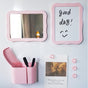 10-Piece Pink Magnetic Locker Organiser Set - Mirror, Whiteboard, Storage Box & Accessories - Back to School V888-ELOSUNG36679