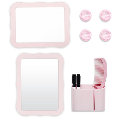10-Piece Pink Magnetic Locker Organiser Set - Mirror, Whiteboard, Storage Box & Accessories - Back to School V888-ELOSUNG36679