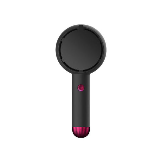 Black 2-in-1 Handheld Fan with LED Makeup Mirror - Portable USB Rechargeable Beauty Light Fan with Desktop V888-ELOSUNG36682