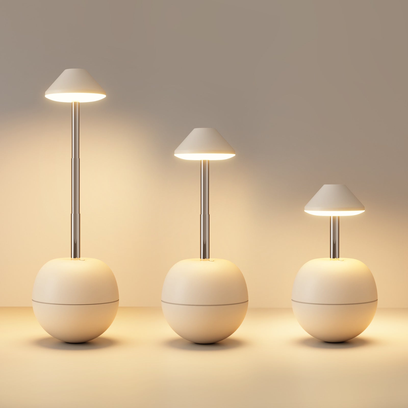 White Creative Tumbler LED Night Light - Rechargeable RGB Desk Lamp with Remote Control - Height Adjustable, V888-ELOSUNG36703