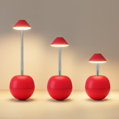 Red Creative Tumbler LED Night Light - Rechargeable RGB Desk Lamp with Remote Control - Height Adjustable, V888-ELOSUNG36707
