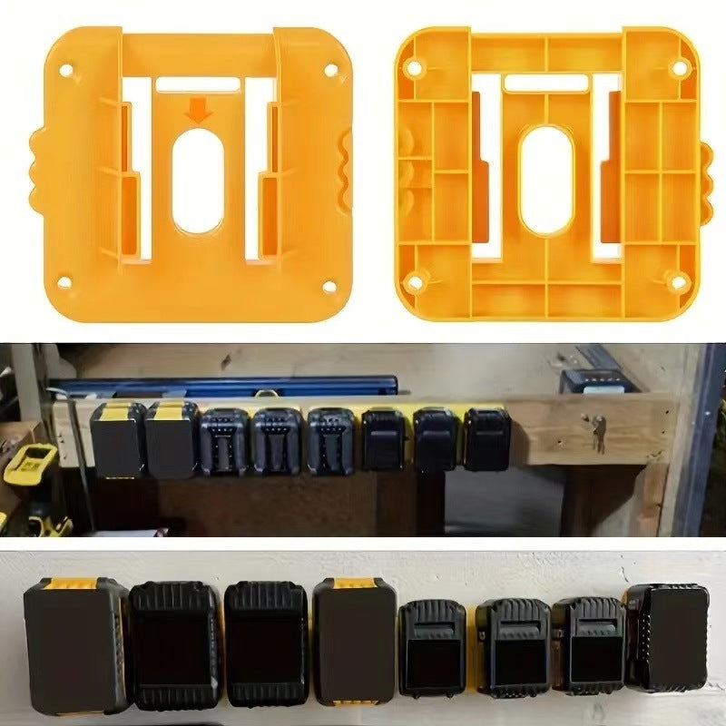 Yellow 5 Pack Battery Mount Holder for Dewalt 18V 20V 60V Lithium Batteries - Heavy Duty ABS Wall Storage V888-ELOSUNG36709