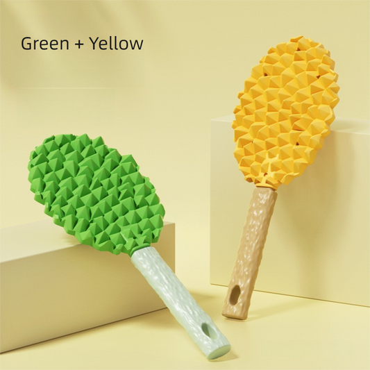 Green and Yellow Pet Durian Massage Comb 2-Pack - Cat Deshedding Brush with Dual-Sided TPR Design for Soft V888-ELOSUNG36720