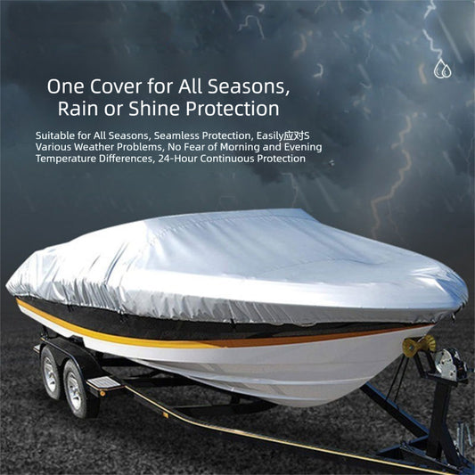 Black Heavy Duty Waterproof Tarp Covers with Storage Bag, Fits V-Hull, Fish&Ski, Pro-Style, Fishing, V888-ELOSUNG36749