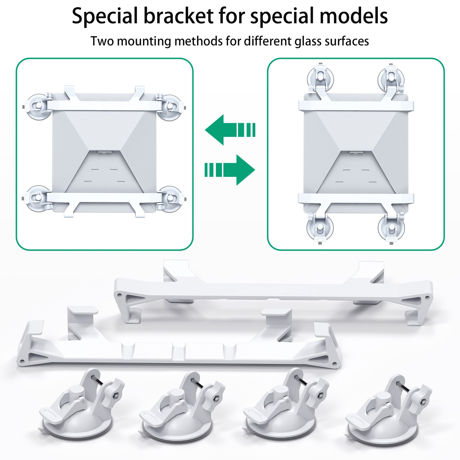 White Star Mini Car Suction Mount Bracket - Universal Glass Mount for Roof, Skylight, and Vehicle Windows V888-ELOSUNG36759