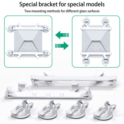 White Star Mini Car Suction Mount Bracket - Universal Glass Mount for Roof, Skylight, and Vehicle Windows V888-ELOSUNG36759