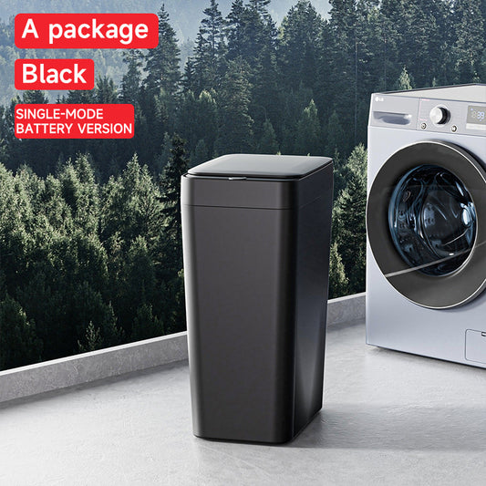 Black Smart Sensor Trash Can - Slim, Durable, and Hands-Free Waste Bin for Kitchen, Bathroom, or Living Room V888-ELOSUNG36781