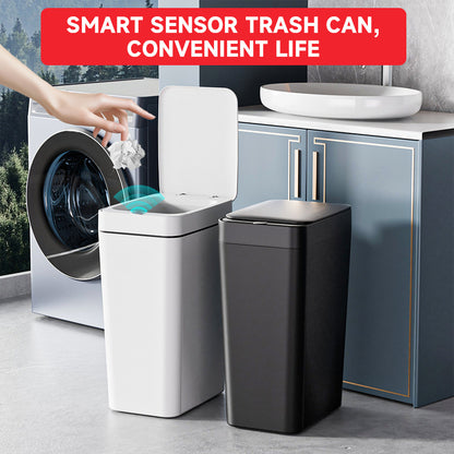 Black Smart Sensor Trash Can - Slim, Durable, and Hands-Free Waste Bin for Kitchen, Bathroom, or Living Room V888-ELOSUNG36781