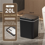 Black Smart Sensor Trash Can - 20L Capacity, Touch-Free Operation with Odor-Blocking & Waterproof Design V888-ELOSUNG36785