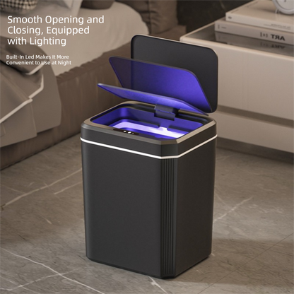 Black Smart Sensor Trash Can - 20L Capacity, Touch-Free Operation with Odor-Blocking & Waterproof Design V888-ELOSUNG36785
