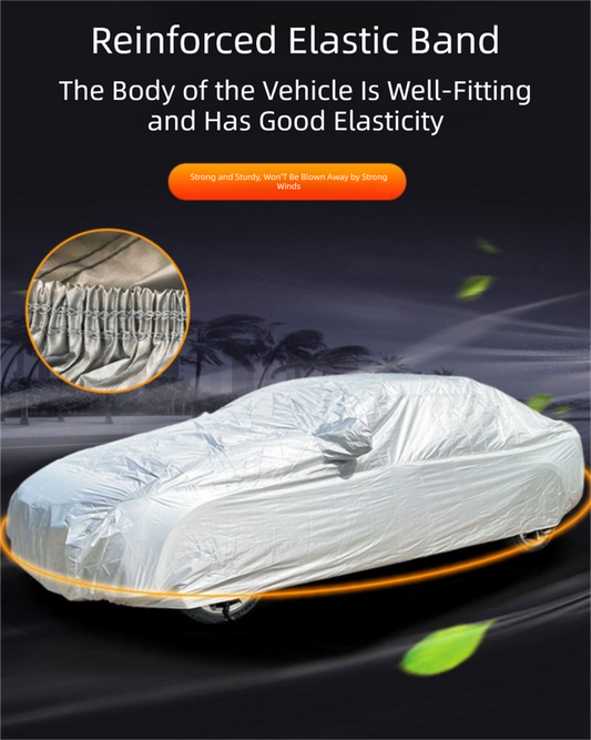Silver 3XXL Universal Car Cover - 170T Taffeta Fabric, All-Weather Protection for Cars(5300x2000x1500MM) V888-ELOSUNG36797
