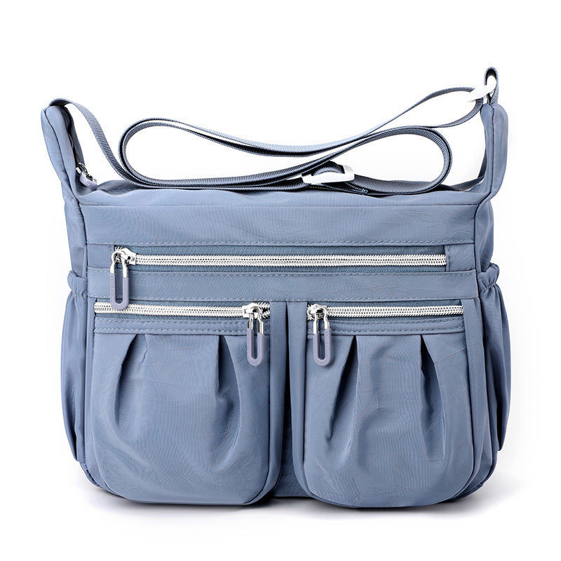 Blue Multi-Pocket Lightweight Nylon Crossbody Bag - Stylish, Functional, and Spacious Shoulder Bag for Women V888-ELOSUNG36816