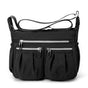 Black Multi-Pocket Lightweight Nylon Crossbody Bag - Stylish, Functional, and Spacious Shoulder Bag for Women V888-ELOSUNG36817