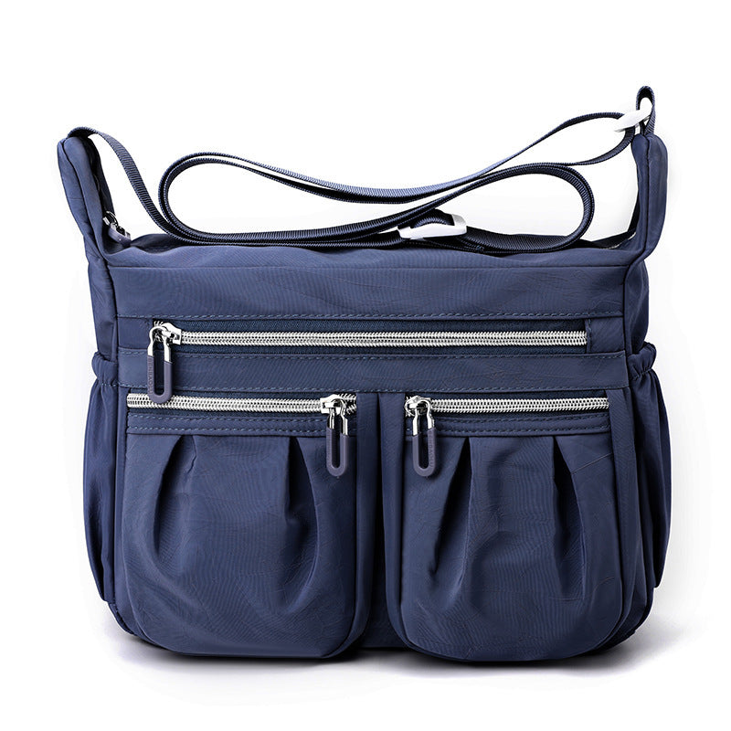 Dark Blue Multi-Pocket Lightweight Nylon Crossbody Bag - Stylish, Functional, and Spacious Shoulder Bag for V888-ELOSUNG36821
