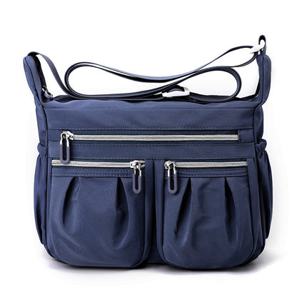 Dark Blue Multi-Pocket Lightweight Nylon Crossbody Bag - Stylish, Functional, and Spacious Shoulder Bag for V888-ELOSUNG36821