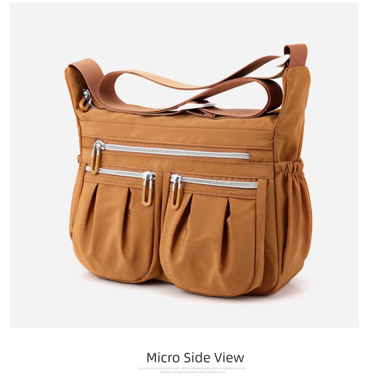 Dark Blue Multi-Pocket Lightweight Nylon Crossbody Bag - Stylish, Functional, and Spacious Shoulder Bag for V888-ELOSUNG36821