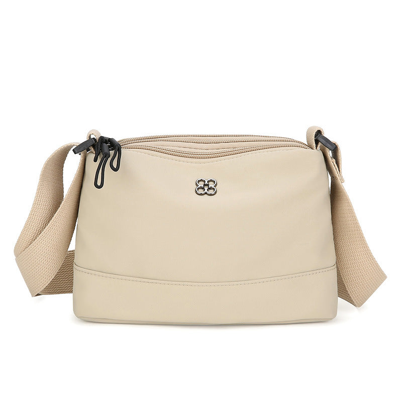 Khaki Lightweight Multi-Layer Crossbody Bag for Women - Compact, Water-Resistant Nylon Shoulder Bag with V888-ELOSUNG36822