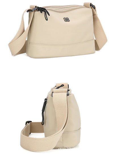 Khaki Lightweight Multi-Layer Crossbody Bag for Women - Compact, Water-Resistant Nylon Shoulder Bag with V888-ELOSUNG36822