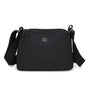 Black Lightweight Multi-Layer Crossbody Bag for Women - Compact, Water-Resistant Nylon Shoulder Bag with V888-ELOSUNG36823