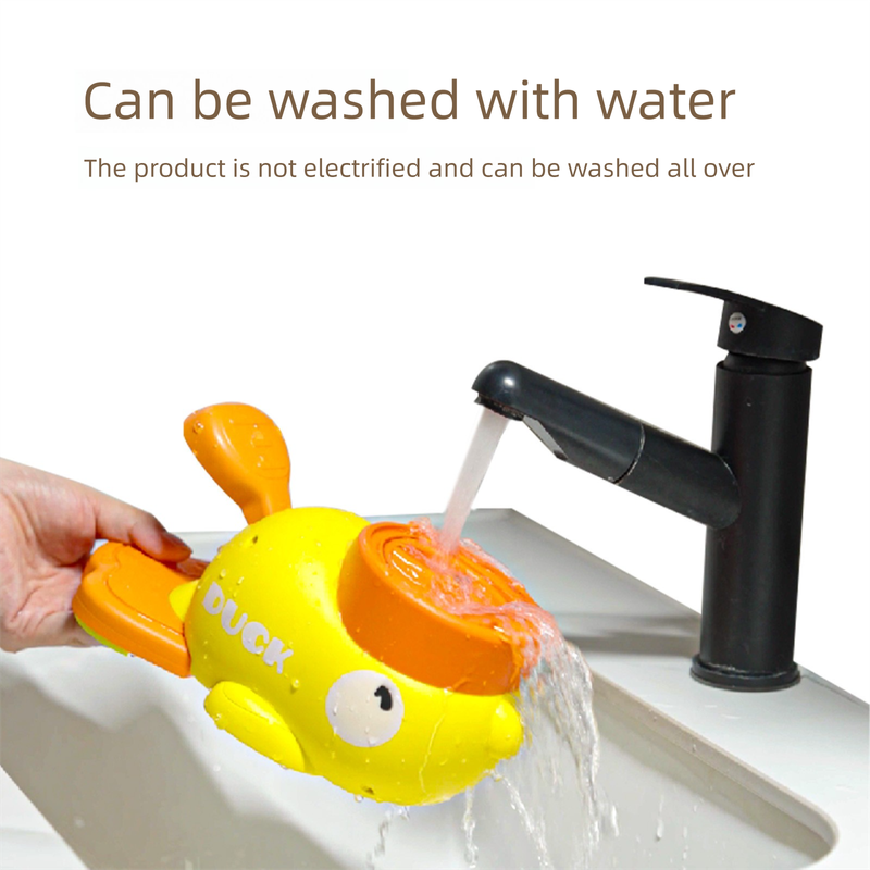 Yellow Interactive Duck-Shaped Automatic Pet Feeder - Smart Treat Dispenser for Cats & Dogs with 3 Adjustable V888-ELOSUNG36830