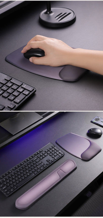 Yellow Comfortable Memory Foam Wrist Rest Set - Ergonomic Mouse Pad & Keyboard Hand Support for Office and V888-ELOSUNG36832