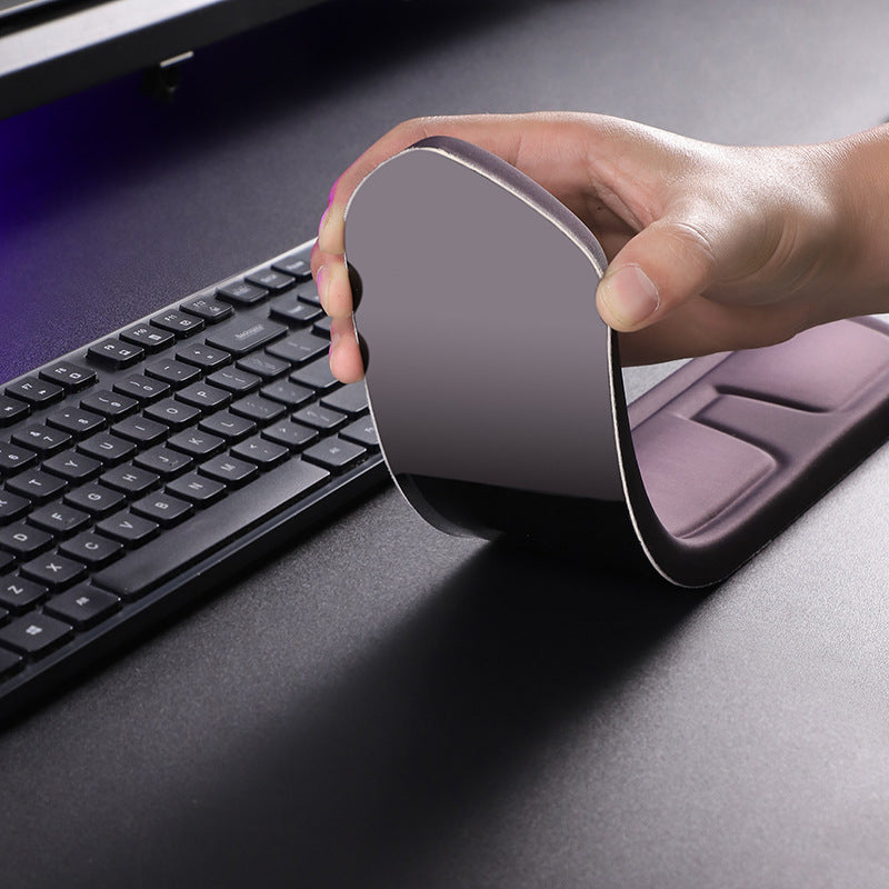 Red and Grey Comfortable Memory Foam Wrist Rest Set - Ergonomic Mouse Pad & Keyboard Hand Support for Office V888-ELOSUNG36834