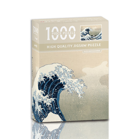The Great Wave off Kanagawa 1000-Piece Jigsaw Puzzle - High-Quality Artistic Puzzle for Adults, Stress Relief V888-ELOSUNG36838