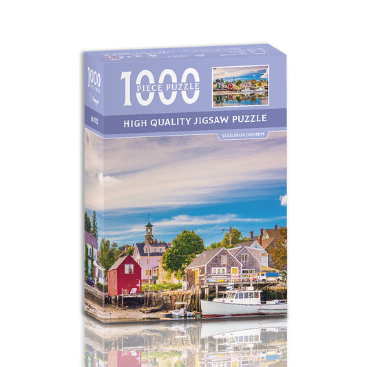 Fishermen's Home 1000-Piece Jigsaw Puzzle - High-Quality Artistic Puzzle for Adults, Stress Relief & Mental V888-ELOSUNG36843