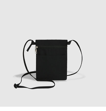 Black Minimalist Lightweight Nylon Crossbody Phone Bag - Compact & Stylish for Women V888-ELOSUNG36846