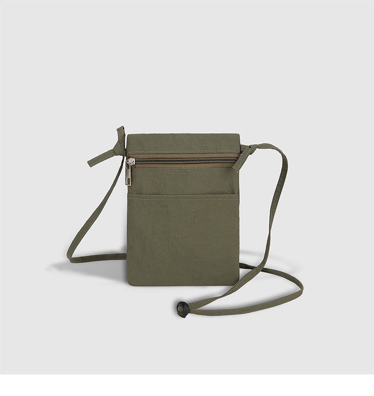 Green Minimalist Lightweight Nylon Crossbody Phone Bag - Compact & Stylish for Women V888-ELOSUNG36847