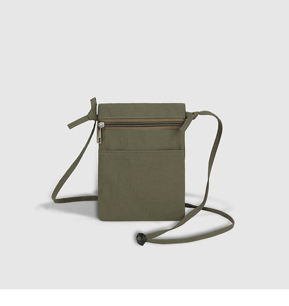 Green Minimalist Lightweight Nylon Crossbody Phone Bag - Compact & Stylish for Women V888-ELOSUNG36847
