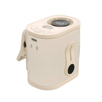 Beige High-Speed Mini Clip Fan with 360 degrees Rotation - Portable, Rechargeable & Multi-Functional Cooling V888-ELOSUNG36852
