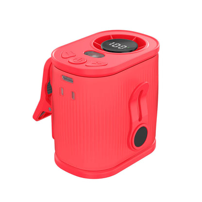 Red High-Speed Mini Clip Fan with 360 degrees Rotation - Portable, Rechargeable & Multi-Functional Cooling V888-ELOSUNG36853