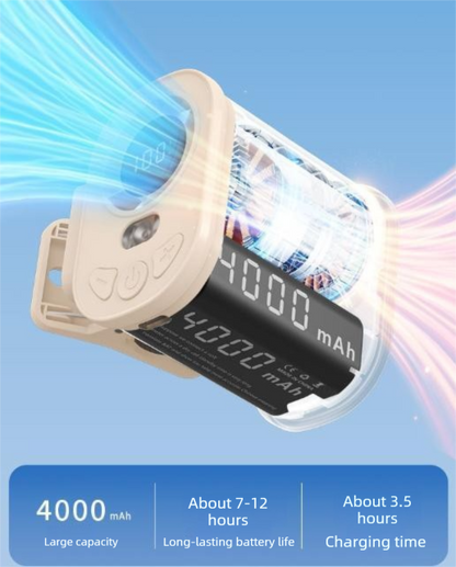 Pink High-Speed Mini Clip Fan with 360 degrees Rotation - Portable, Rechargeable & Multi-Functional Cooling V888-ELOSUNG36854