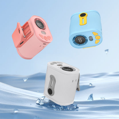 Blue High-Speed Mini Clip Fan with 360 degrees Rotation - Portable, Rechargeable & Multi-Functional Cooling V888-ELOSUNG36855