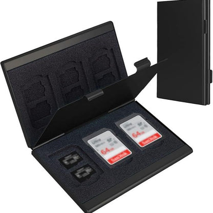 Black High-Quality Aluminum SD & TF Card Case - Premium Storage Solution for Memory Cards(Memory card not V888-ELOSUNG36858