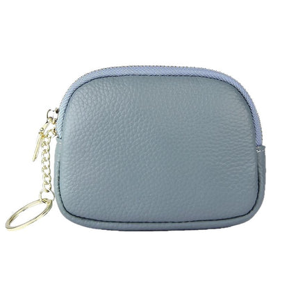 Black Stylish Mini Zipper Wallet for Women - Compact PU Coin Purse with Key Ring & Card Storage (3-Pack) V888-ELOSUNG36882