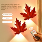 2 Pcs Maple Leaf Smart Motion-Sensing LED Night Light - Magnetic & Self-Adhesive V888-ELOSUNG36885