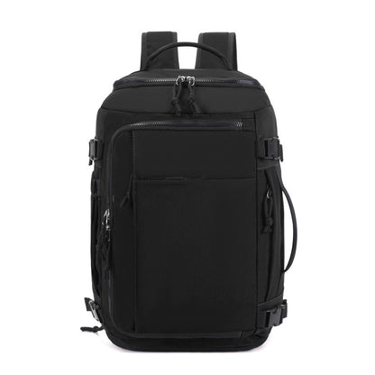 Black Stylish & Spacious Backpack - Lightweight, Expandable Travel & Daily Use Rucksack (31x20x43cm) V888-ELOSUNG36887