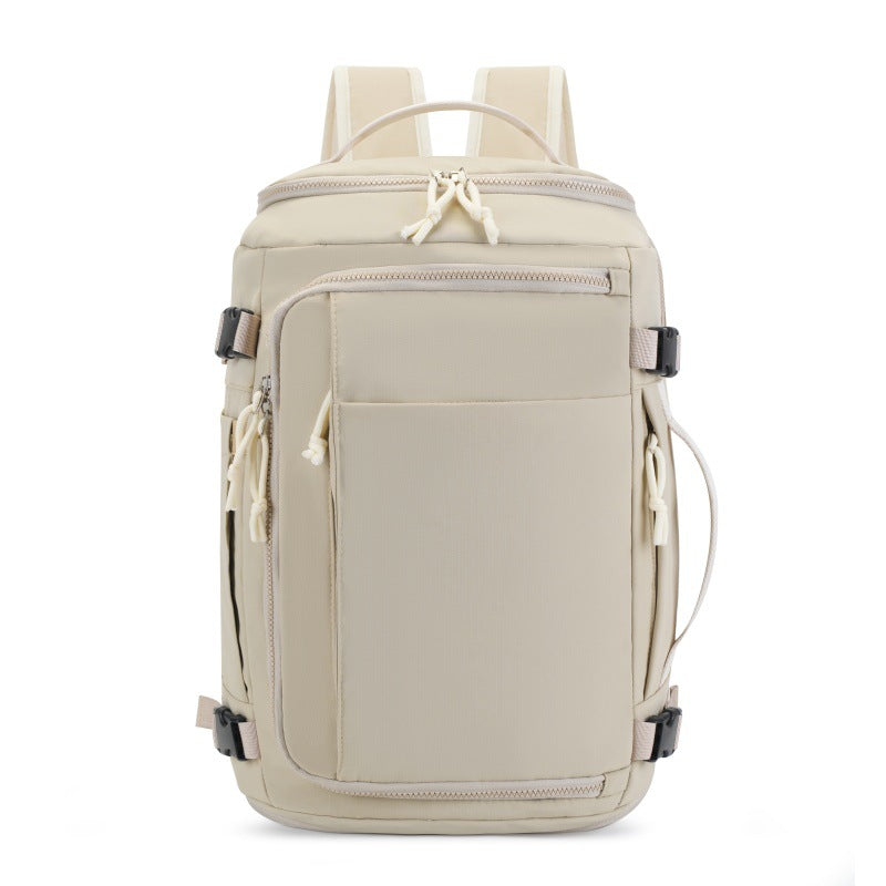 Beige Stylish & Spacious Backpack - Lightweight, Expandable Travel & Daily Use Rucksack (31x20x43cm) V888-ELOSUNG36889