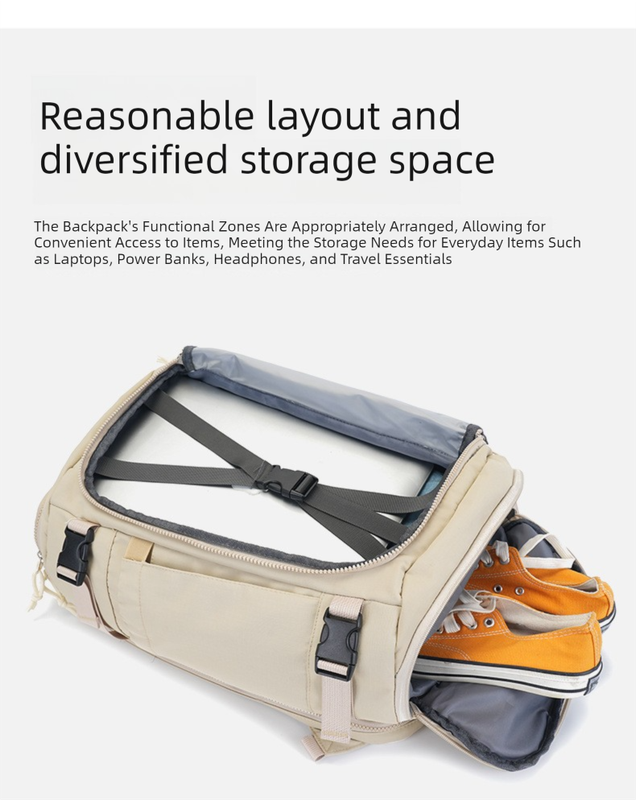 Green Stylish & Spacious Backpack - Lightweight, Expandable Travel & Daily Use Rucksack (31x20x43cm) V888-ELOSUNG36892