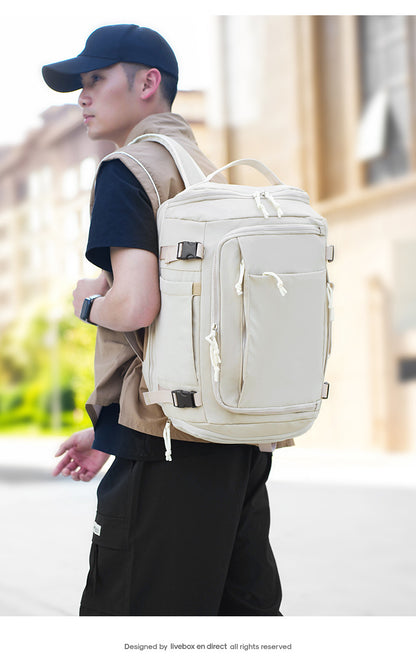 Green Stylish & Spacious Backpack - Lightweight, Expandable Travel & Daily Use Rucksack (31x20x43cm) V888-ELOSUNG36892