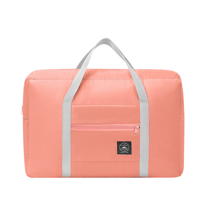 Pink Foldable Travel Duffel Bag - Lightweight, Waterproof Oxford Fabric Storage Bag for Short Trips, V888-ELOSUNG36902